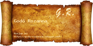 Godó Rozanna névjegykártya