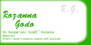 rozanna godo business card